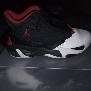 Nike Black and Red Sneakers with Premium Leather and Sleek Design